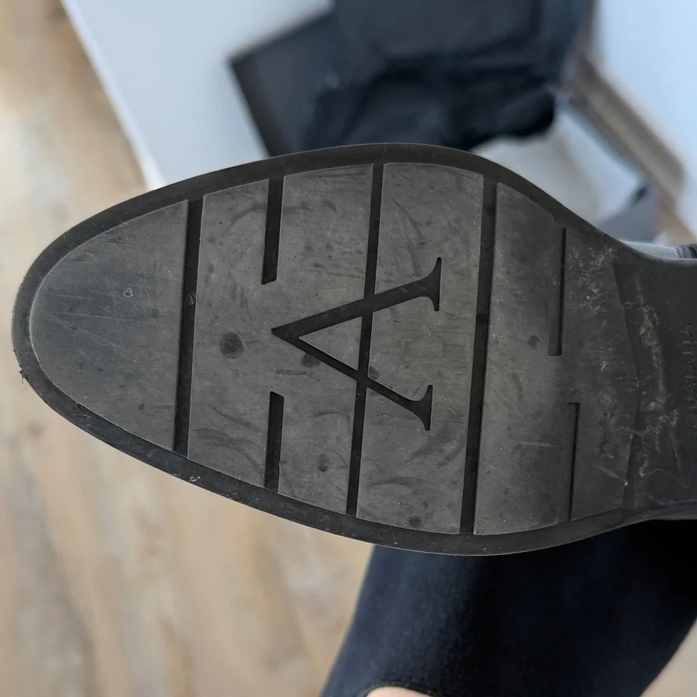 Aquatalia Nanina Knee High Weatherproof Boots Black 7.5 Leather Riding - Picture 11 of 16